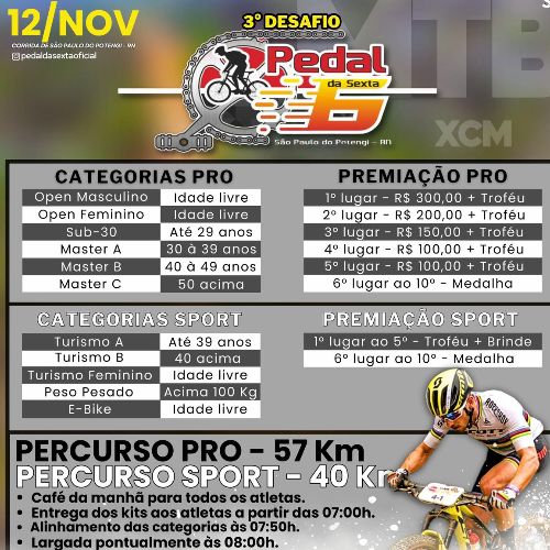 evento: 3º DESAFIO DE MTB DE SPP 